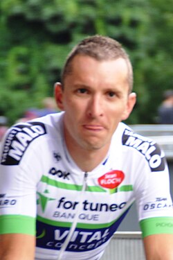 Retrato del ciclista Laurent Pichon