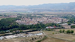 Vista de la ciudad de Sangüesa desde Rocaforte