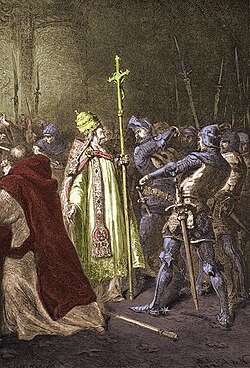 Ilustración del atentado de Anagni