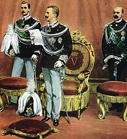 Juramento de Víctor Manuel III en el Palazzo Madama