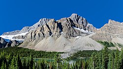 Vista del lago Bow en el parque nacional Banff de Canadá