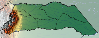 Mapa físico de Arauca