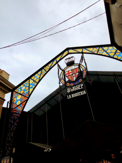 Escudo del mercado de la Boquería