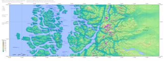 Mapa general de la República de Chile con referencia a las zonas australes