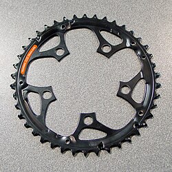 Plato de bicicleta separado de la biela