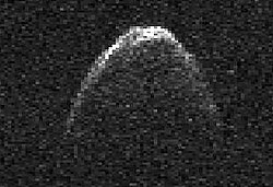 Imagen de radar del asteroide cercano a la Tierra tomada por la Red del Espacio Profundo.