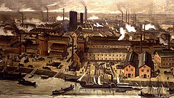 Factoría química BASF en Ludwigshafen, Alemania, 1881