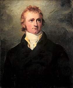 Retrato histórico de Alexander MacKenzie, primer europeo en cruzar las Montañas Rocosas.