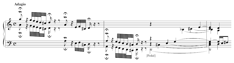 Fragmento de la partitura