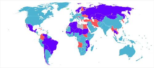 Mapa mundial del estado del servicio militar