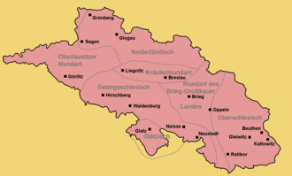 Mapa histórico de la distribución del silesio