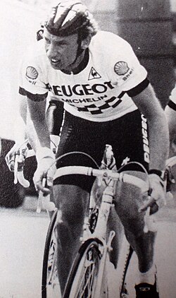 Retrato del ciclista Graham Jones