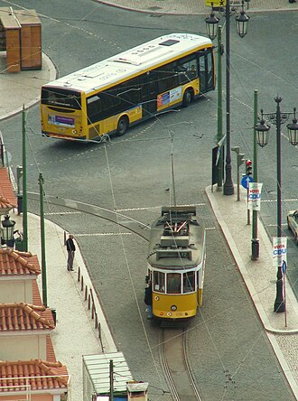 Vehículos de transporte público de Carris en Lisboa