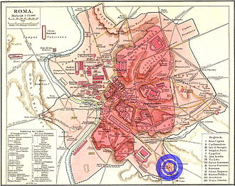 Localización geográfica de la tumba en Roma