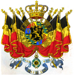 Versión histórica del Escudo de armas del Reino de Bélgica de 1846