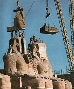 Traslado del templo de Abu Simbel