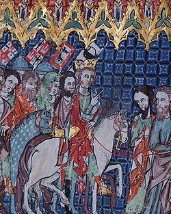 Miniatura medieval que representa al rey Alfonso XI