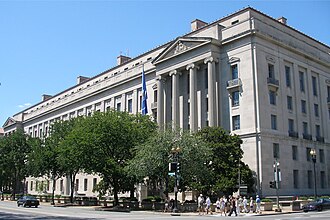 Fachada del Departamento de Justicia de los Estados Unidos