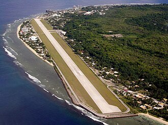Vista general del Aeropuerto Internacional de Nauru