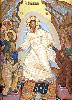 Icono ortodoxo de la Resurrección de Jesús