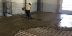 Esquema representativo de hormigón autonivelante compactable