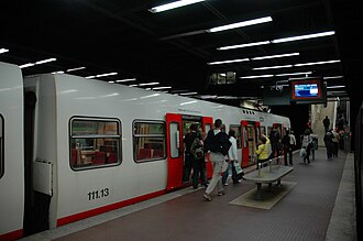 Andén de la estación de Sarriá