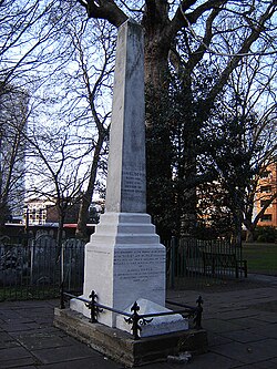 Memorial de Daniel Defoe en Bunhill Fields
