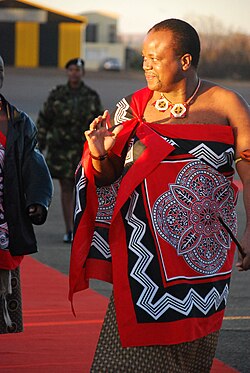 Fotografía institucional de Mswati III