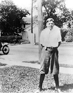 Ronald Reagan en su juventud en Dixon, Illinois