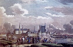 Representación del asedio de Nantes en 1793