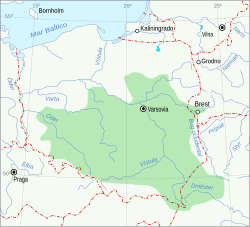 Mapa de la cultura de Przeworsk en Europa central.
