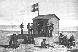 Establecimiento provisional en la península de Río de Oro reflejado en La Ilustración Española y Americana