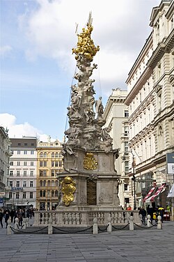 Columna de la Peste en Viena conmemorativa de 1679