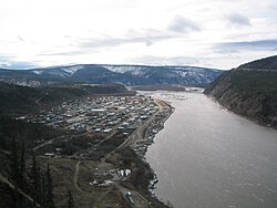 Confluencia con el río Klondike en Dawson City
