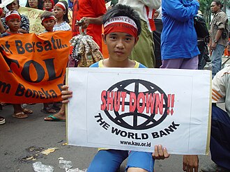 Protesta contra el Banco Mundial