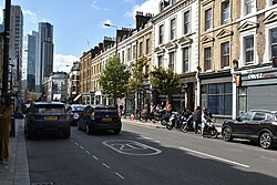 Vista general que representa la zona geográfica del East End en Londres.