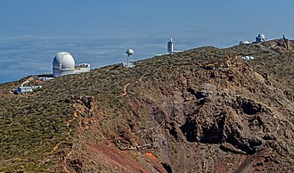 Diversos telescopios del Observatorio del Roque de los Muchachos