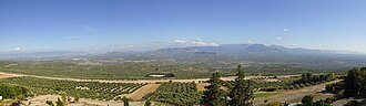 Vista panorámica de la depresión bética desde Baeza