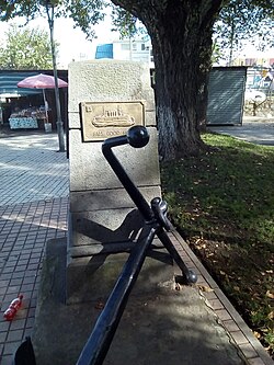 Placa conmemorativa en Coronel