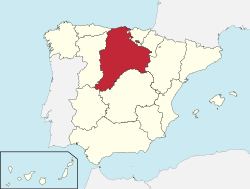 Mapa del territorio paleocastellano según la división territorial de Javier de Burgos de 1833