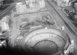 Vista aérea de la Plaza Monumental en 1931