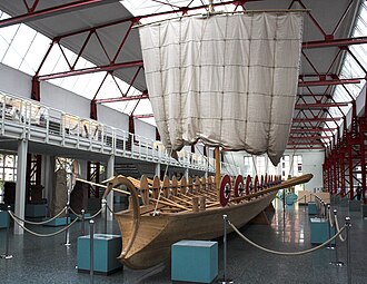 Reconstrucción de un barco fluvial romano