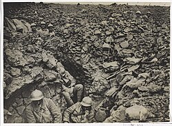 Soldados franceses durante la Batalla de Verdún