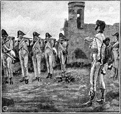 Ilustración de la ejecución de Joaquín Murat