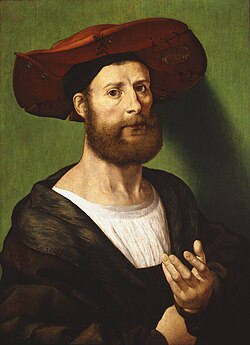 Retrato de un hombre, posiblemente un autorretrato de Jan Gossaert en el Currier Museum of Art