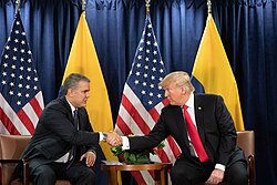 Iván Duque junto a Donald Trump en septiembre de 2018