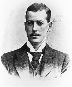 Retrato y datos biográficos de John Pius Boland como medallista olímpico.