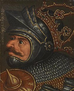 Representación heráldica y datos biográficos de Rodolfo I de Habsburgo