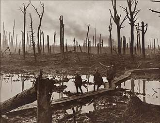 Soldados australianos en el saliente de Ypres
