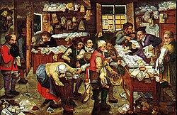 Pintura El recaudador de impuestos de Pieter Brueghel el Joven